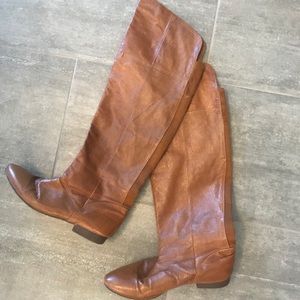 Tall Tan Leather Boots